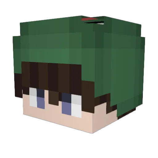 BreezlyWasIstDas Minecraft avatar head, 3D render