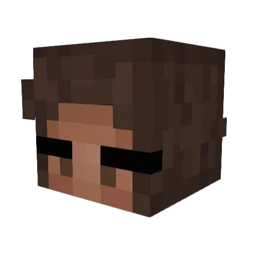 Breezylla Minecraft avatar head, 3D render