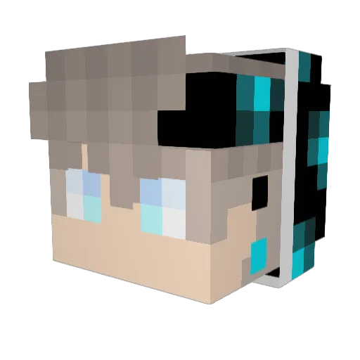 Bregana Minecraft avatar head, 3D render