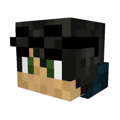 Bregoo Minecraft avatar head, 3D render