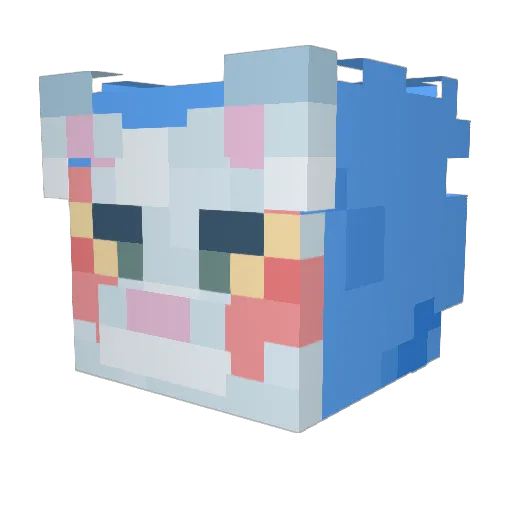 Brehnt Minecraft avatar head, 3D render