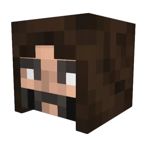 Breitmaulnashorn Minecraft avatar head, 3D render