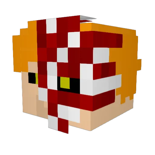 Breizh_ion Minecraft avatar head, 3D render