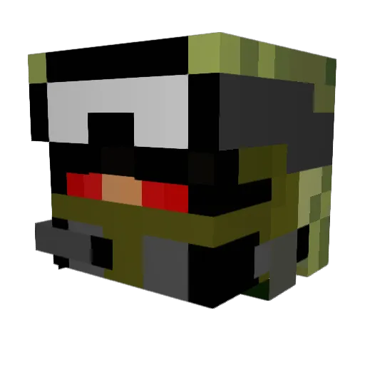 Breizhseal Minecraft avatar head, 3D render