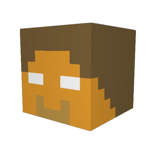 Brejick Minecraft avatar head, 3D render