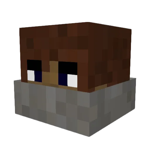 Brekkd Minecraft avatar head, 3D render