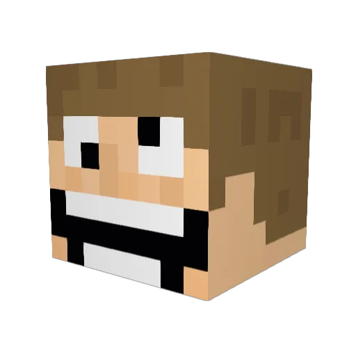 Brekkmiddel Minecraft avatar head, 3D render