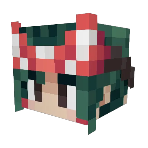 Brekku Minecraft avatar head, 3D render
