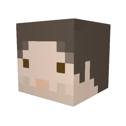 Breko7 Minecraft avatar head, 3D render