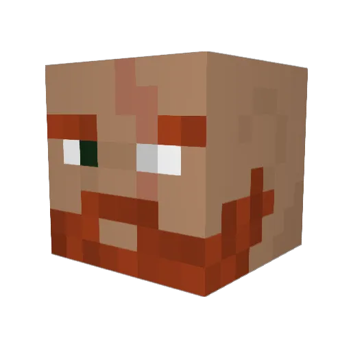 Breliq Minecraft avatar head, 3D render