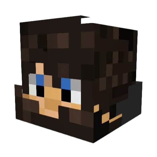 Brelix Minecraft avatar head, 3D render
