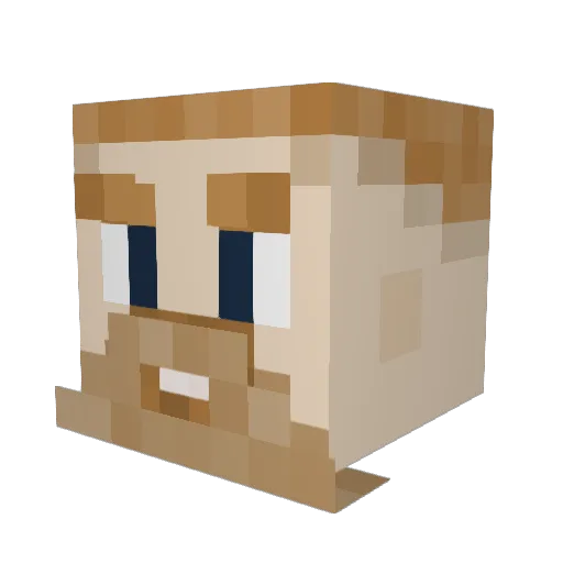Bremmis_ Minecraft avatar head, 3D render