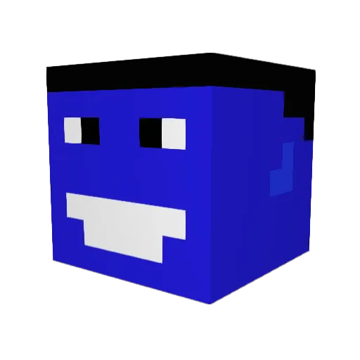 Bremu Minecraft avatar head, 3D render