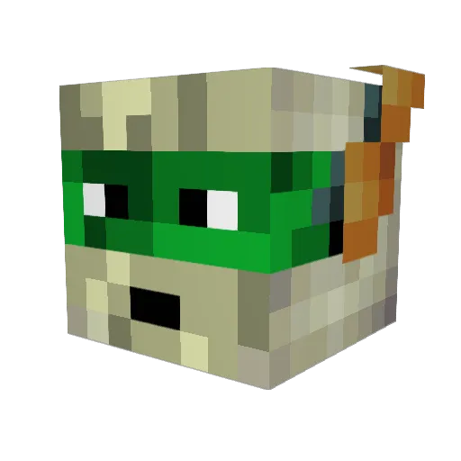 Bren1 Minecraft avatar head, 3D render