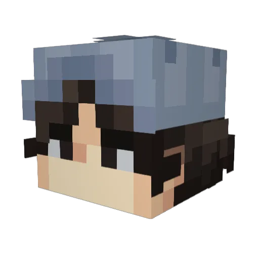 Brencival Minecraft avatar head, 3D render