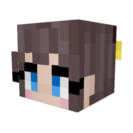 Brenda254 Minecraft avatar head, 3D render