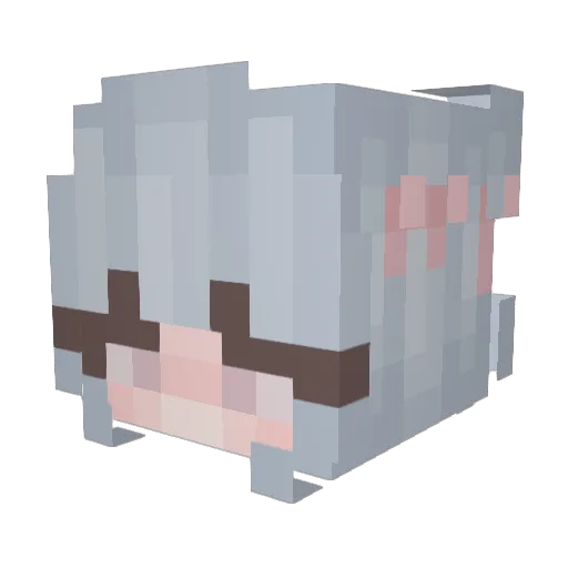 Brendadict Minecraft avatar head, 3D render