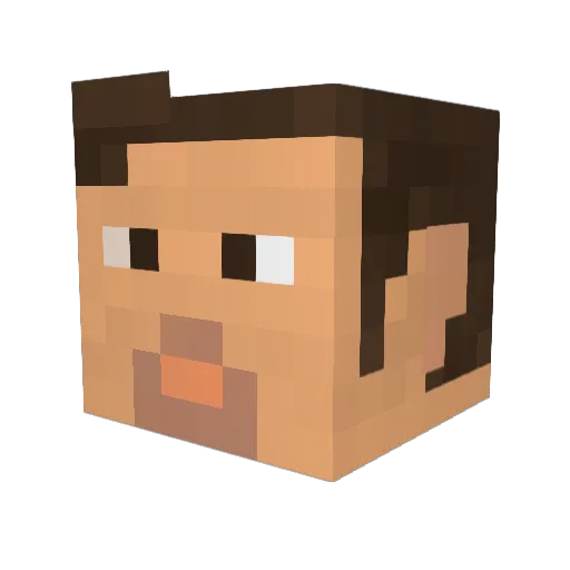 Brendalsky Minecraft avatar head, 3D render