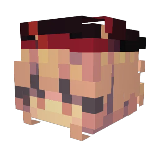 BrendoCop Minecraft avatar head, 3D render