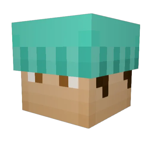 Brendong Minecraft avatar head, 3D render