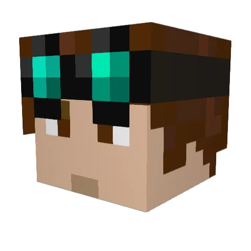 Brendorini Minecraft avatar head, 3D render