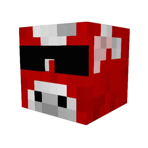 Breng_Keng Minecraft avatar head, 3D render
