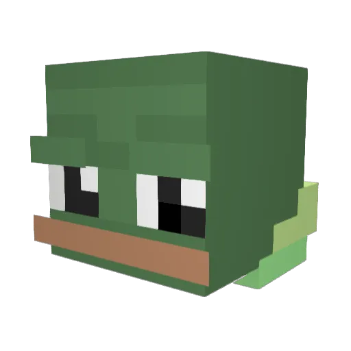 BreniFaq Minecraft avatar head, 3D render