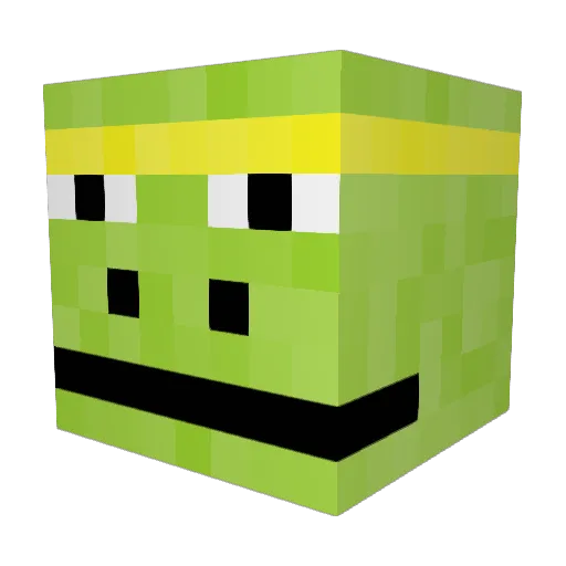 Brennedy Minecraft avatar head, 3D render