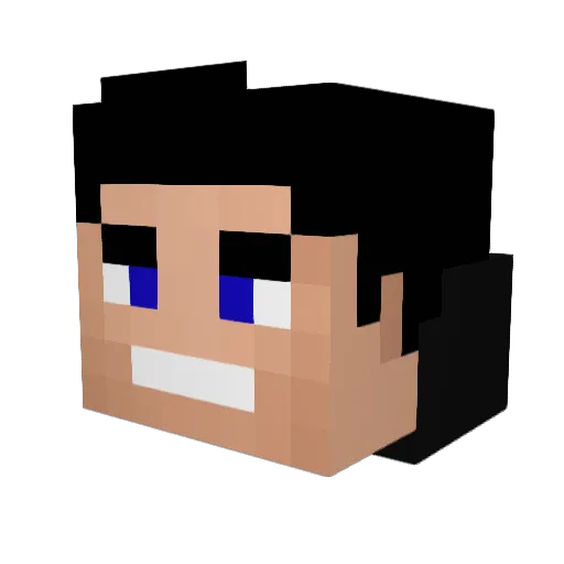 BrennoQCD6 Minecraft avatar head, 3D render