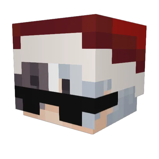 BrenntRambo Minecraft avatar head, 3D render