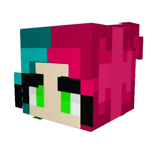 BrennyRooster Minecraft avatar head, 3D render