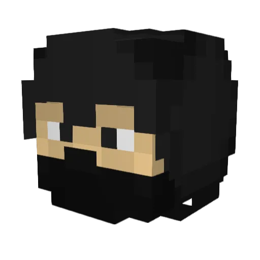 Breno8D Minecraft avatar head, 3D render