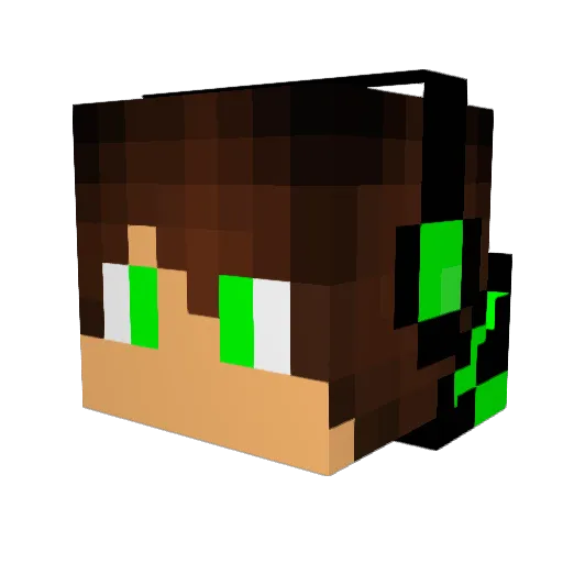Brenogk4 Minecraft avatar head, 3D render