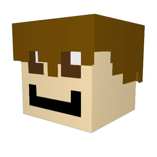 Brensen_ Minecraft avatar head, 3D render