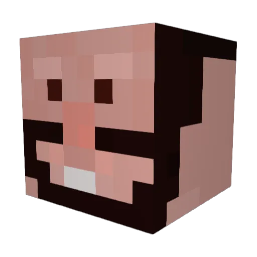 BrentNoble Minecraft avatar head, 3D render