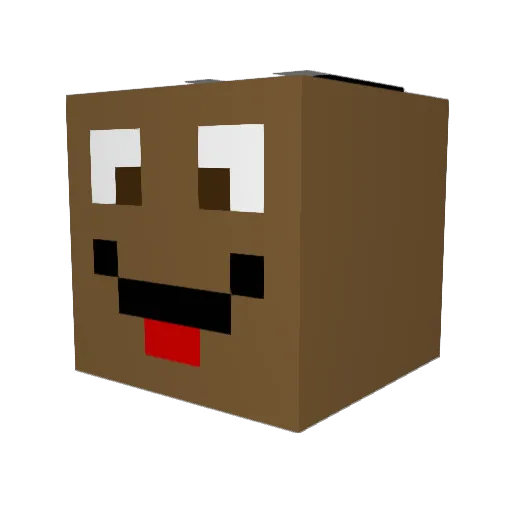 Brentilda Minecraft avatar head, 3D render