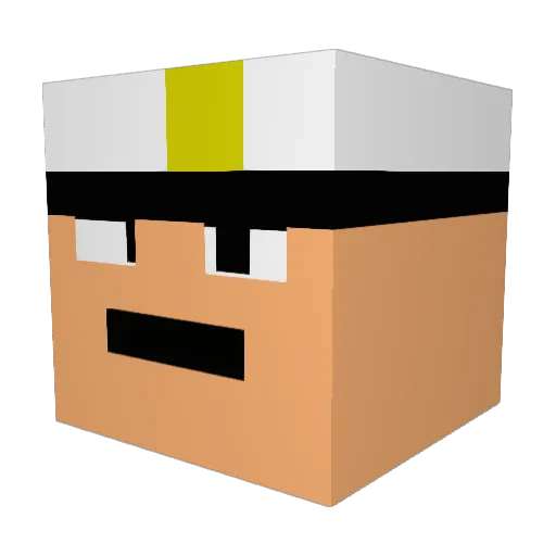 Brenton09 Minecraft avatar head, 3D render