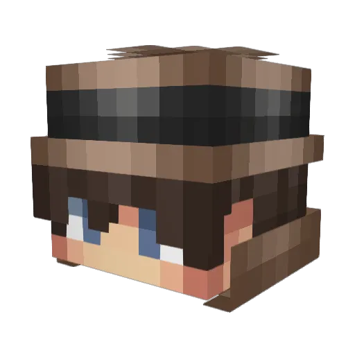 Bresily Minecraft avatar head, 3D render