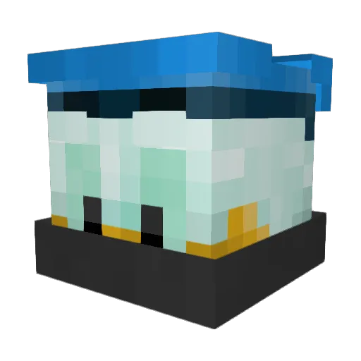 BreslfetznGaming Minecraft avatar head, 3D render
