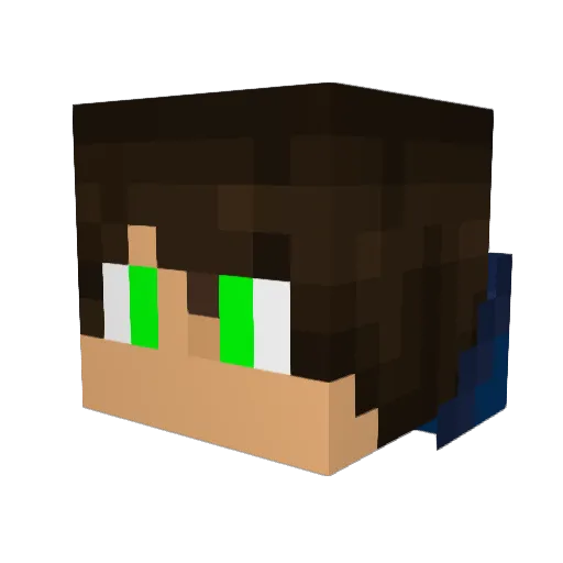 Brestedan Minecraft avatar head, 3D render
