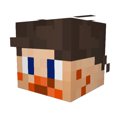 BretHudson Minecraft avatar head, 3D render