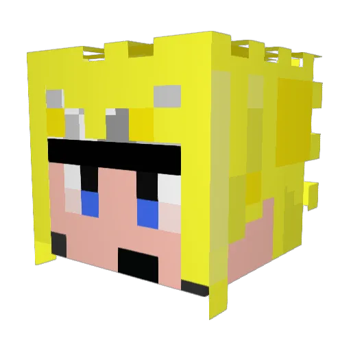 Breteck Minecraft avatar head, 3D render
