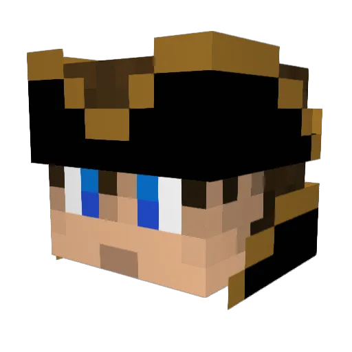 Breton2412 Minecraft avatar head, 3D render