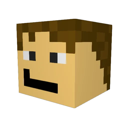 Brett082 Minecraft avatar head, 3D render