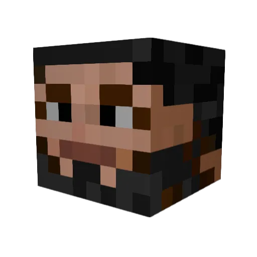 Brett3844 Minecraft avatar head, 3D render