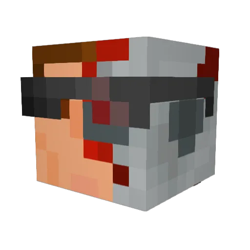 BrettHD Minecraft avatar head, 3D render