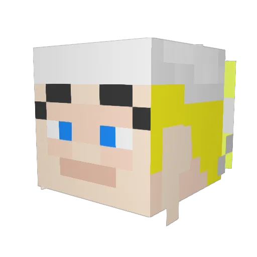 Bretterbrecher Minecraft avatar head, 3D render