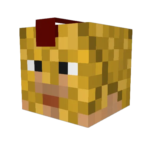 Bretto1234 Minecraft avatar head, 3D render