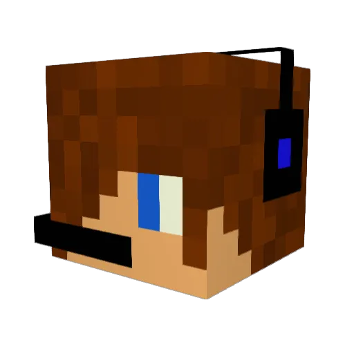 Bretz0 Minecraft avatar head, 3D render