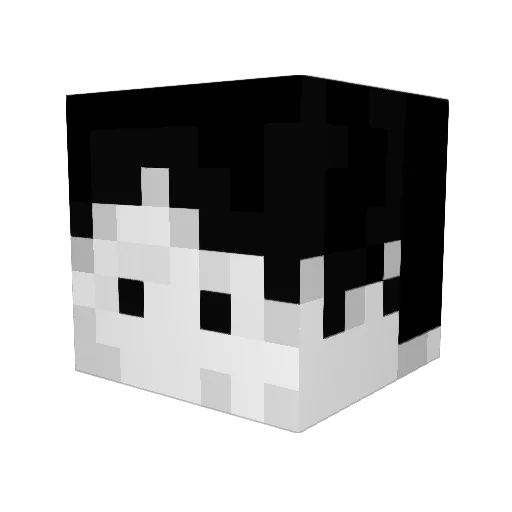 Breuoff Minecraft avatar head, 3D render